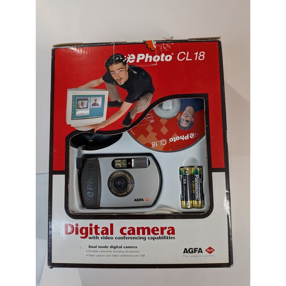 Vintage AGFA ePhoto CL 18 0.4 MP Compact Digital Camera SILVER. Open Box